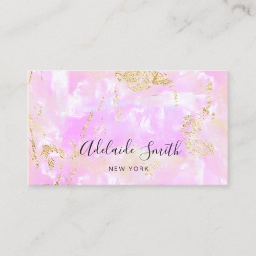 pink opal texture business card