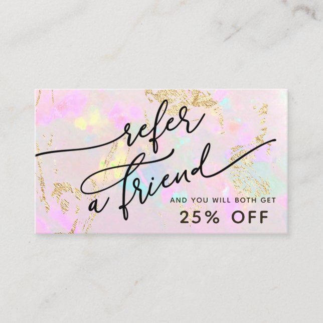 pink opal texture referral card (Front)