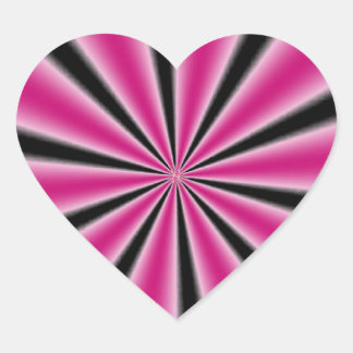 Pink Optical Illusion Heart Sticker