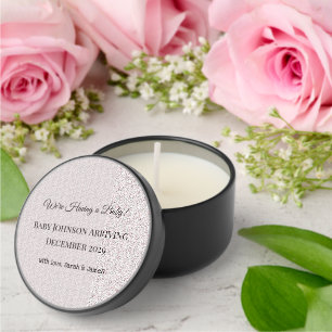 Pink Optical Illusion Pattern Brain Teaser Art Mini Candle Favors