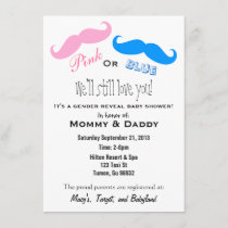 Pink or Blue Baby Reveal Invite