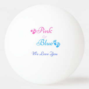 Pink Or Blue (Boy) Gender Reveal Ping Pong Ball