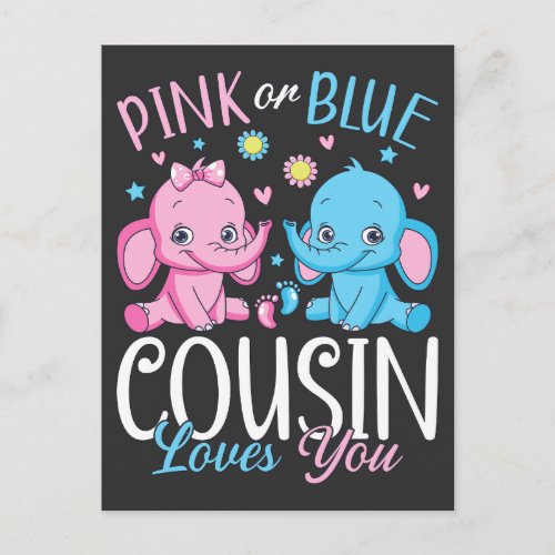 Pink Or Blue Cousin Loves You Elephant Baby