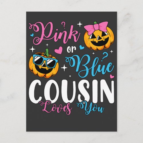 Pink Or Blue Cousin Loves You Pumpkin Baby