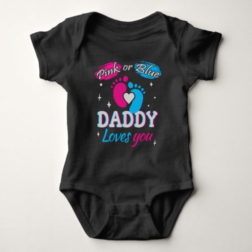 Pink or Blue Daddy Loves You Baby Bodysuit