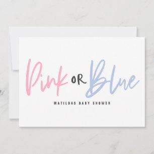 Pink or blue donut baby shower announcement