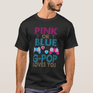 Pink Or Blue G-Pop Loves You Gender Baby Video Gam T-Shirt