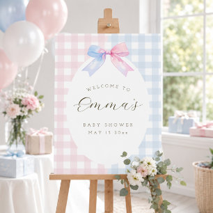 pink or blue Gender Reveal Baby Show Welcome Sign