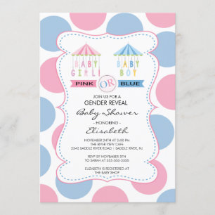 Pink or Blue Gender Reveal  Baby Shower Invitation