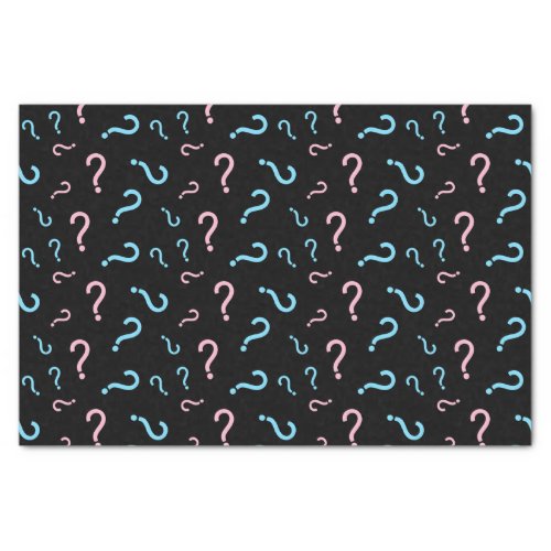 Pink or Blue Gender Reveal Black Tissue Paper