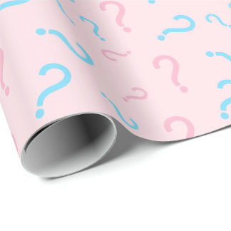 Pink or Blue Gender Reveal Wrapping Paper
