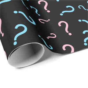 Pink or Blue Gender Reveal Wrapping Paper