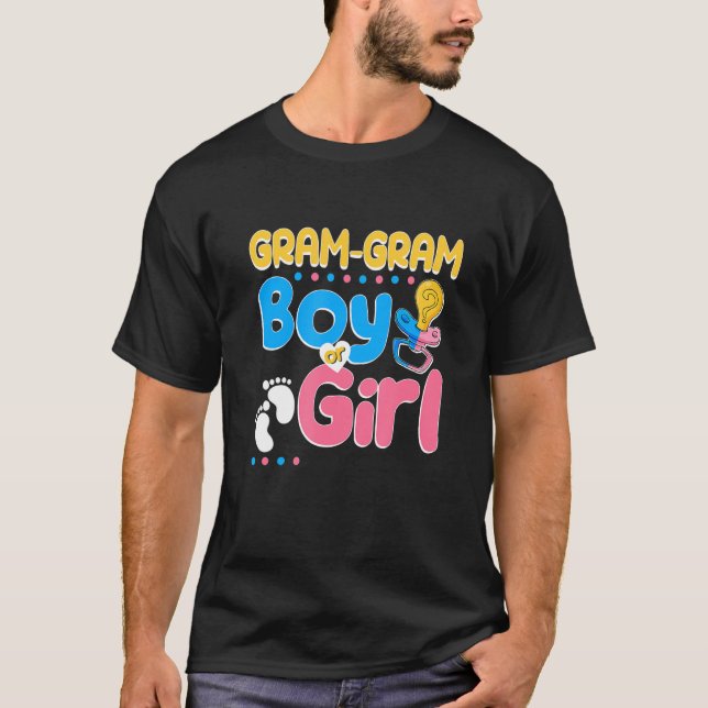 Pink or Blue Gram Gram Loves You Best Grandma Ever T-Shirt (Front)