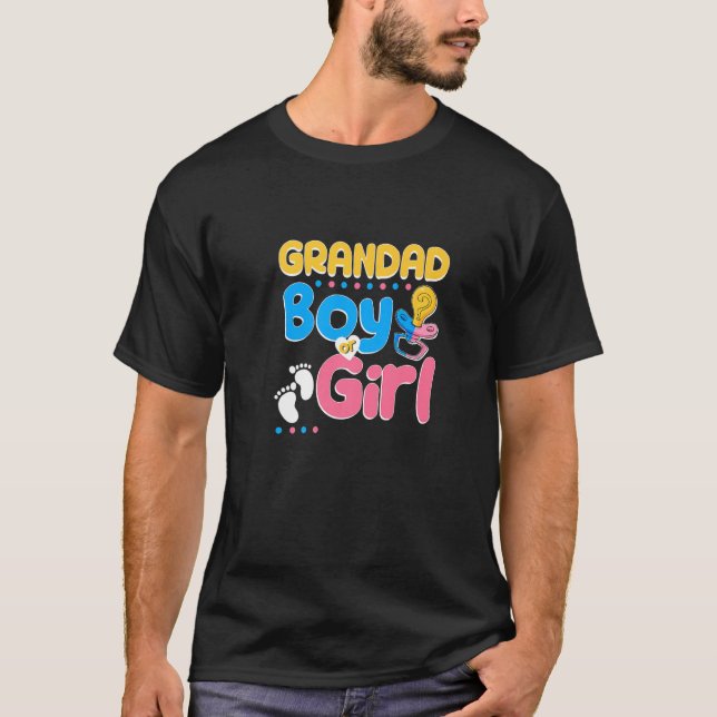 Pink or Blue Grandad Loves You Best Grandpa Ever G T-Shirt (Front)