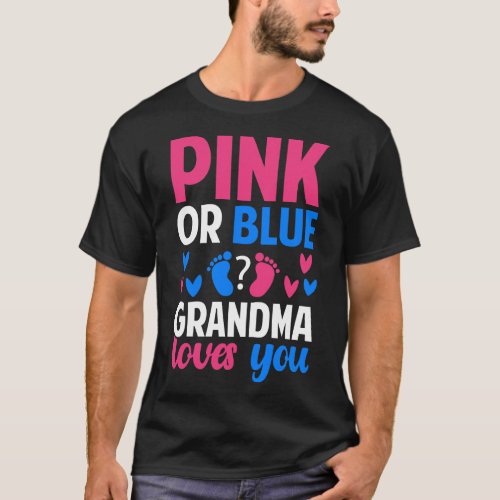 Pink or blue Grandma loves you 1 T_Shirt