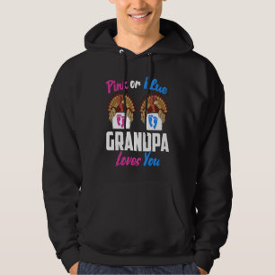 Pink or Blue Grandpa Loves You Gender Reveal Thank Hoodie