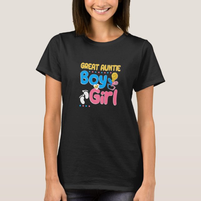 Pink or Blue Great Auntie Loves You Best Aunt Ever T-Shirt (Front)