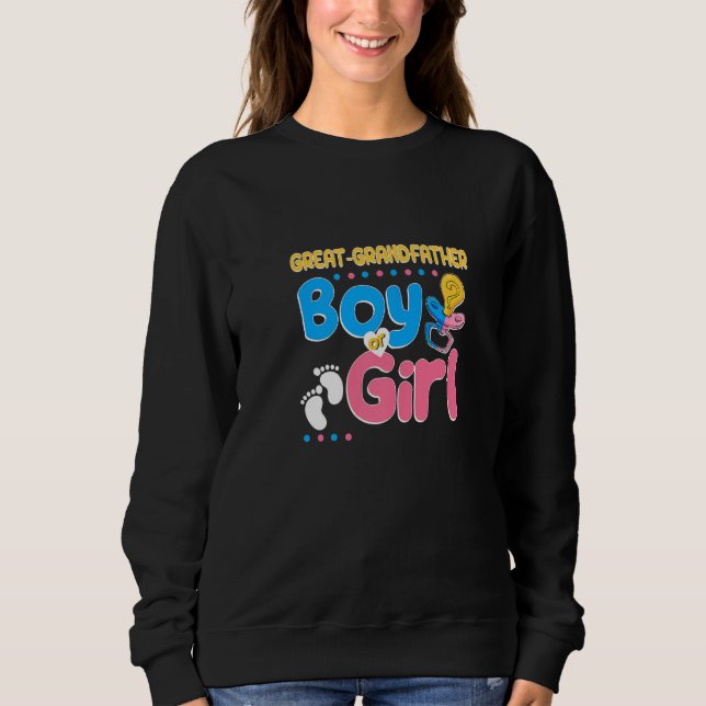 Pink or Blue Great Grandfather Loves You Best Gran Sweatshirt (Front)