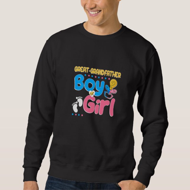 Pink or Blue Great Grandfather Loves You Best Gran Sweatshirt (Front)