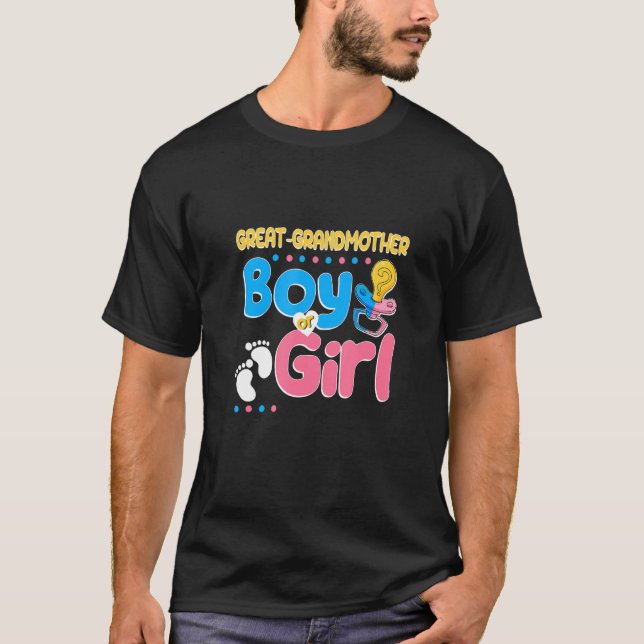 Pink or Blue Great Grandmother Loves You Best Gran T-Shirt (Front)