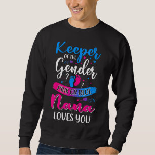 Pink Or Blue Nana Loves You Keeper Gender Reveal B Sweatshirt