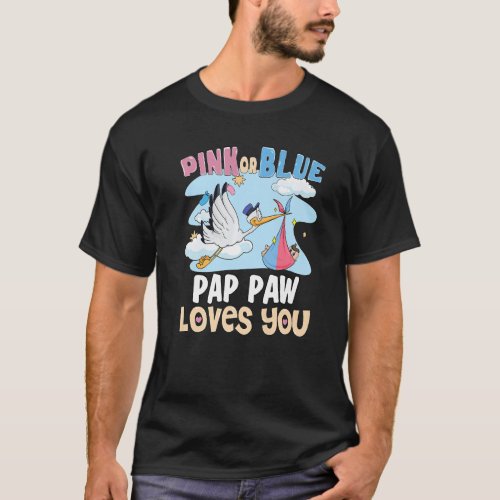 Pink or Blue Pap Paw Loves You Best Grandpa Ever G T_Shirt