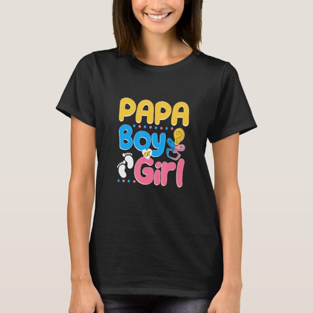Pink or Blue Papa Loves You Best Dad Ever Fatherho T-Shirt (Front)