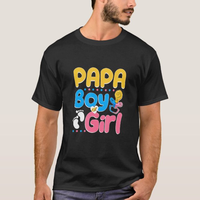 Pink or Blue Papa Loves You Best Dad Ever Fatherho T-Shirt (Front)