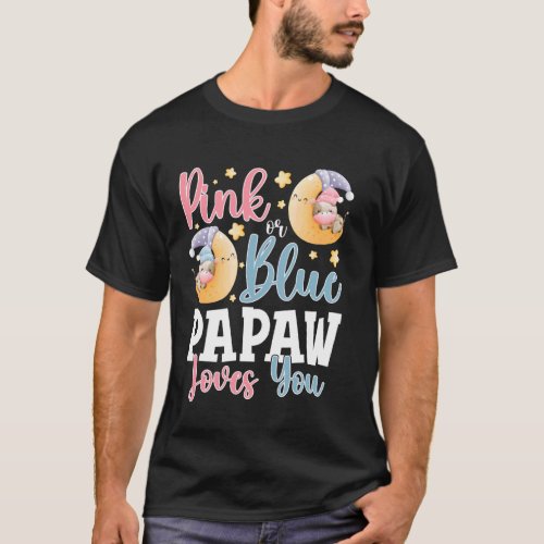 Pink Or Blue Papaw Loves You Sleepy Cow Baby Gende T-Shirt