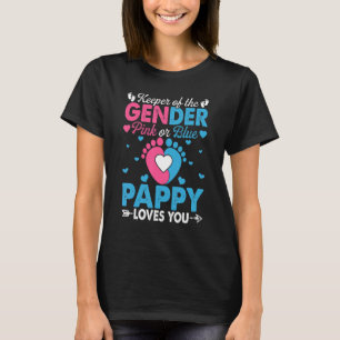 Pink Or Blue Pappy Loves You Gender Reveal Cute T-Shirt