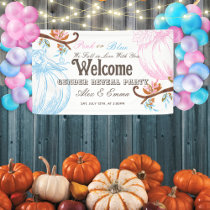 Pink or Blue Pumpkin Gender Reveal  Welcome Banner