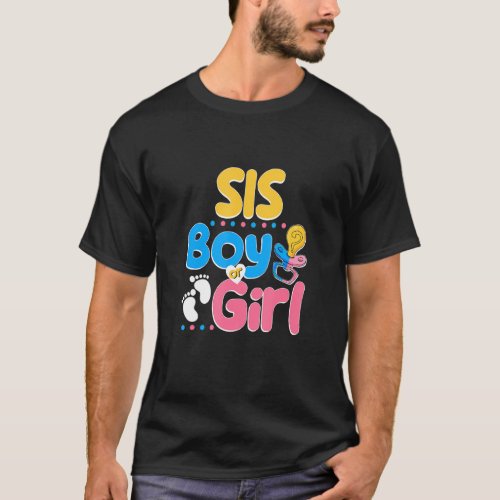 Pink or Blue Sis Loves You Best Sister Ever Big Si T_Shirt