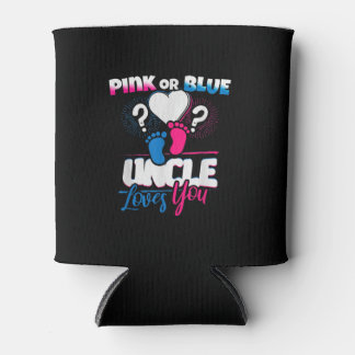 Pink or Blue, Uncle loves you, Gender Reveal Can Cooler