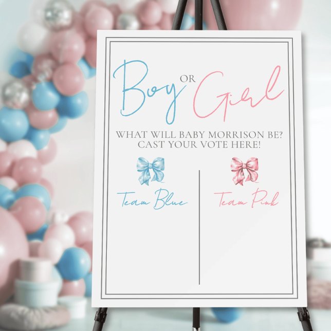 Pink Or Blue Watercolor Gender Reveal Party Foam Board (Gender Reveal Party Foam Board)