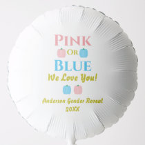 Pink Or Blue, We Love You! Gender Reveal Balloon