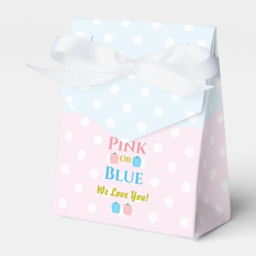 Pink Or Blue We Love You Gender Reveal Favor Boxes