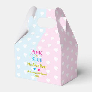 Pink Or Blue, We Love You! Gender Reveal Favor Boxes