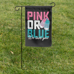 Pink Or Blue We Love You Gender Reveal Garden Flag