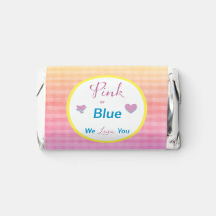 Pink or Blue We Love You Gender Reveal Hershey's Miniatures