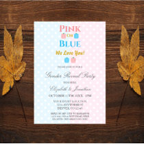 Pink Or Blue, We Love You! Gender Reveal Invitation