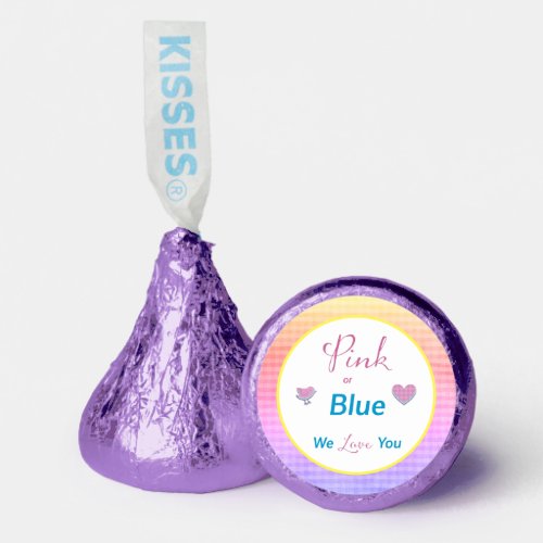 Pink or Blue We Love You Gender Reveal Party Hersheys Kisses