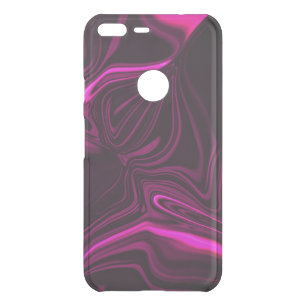 Pink or purple curves on dark purple background uncommon google pixel XL case