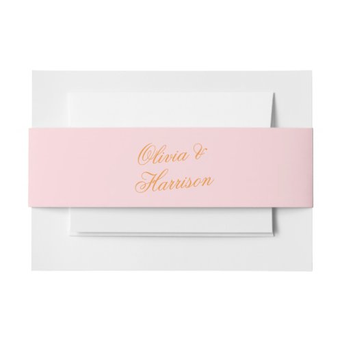 Pink Orange Aesthetic Wedding Belly Band