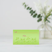 Pink, Orange, and Lime Green Floral Place Cards (Standing Front)