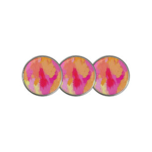 Pink, Orange and Yellow Golf Ball Marker