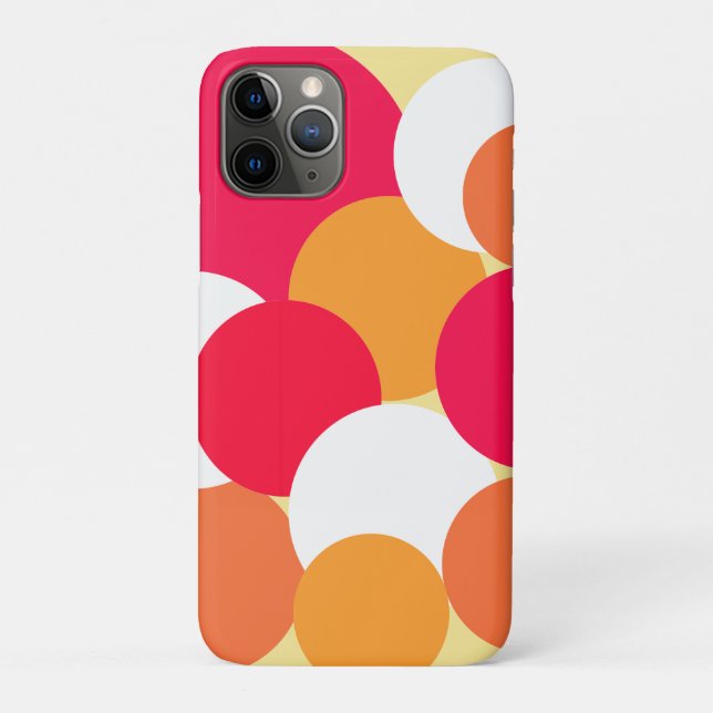 Pink, Orange and Yellow Polka Dots Case-Mate iPhone Case (Back)