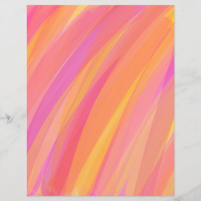 Pink, Orange and Yellow Scrapbooking Craft Paper (Front)