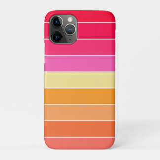 Pink, Orange and Yellow Watercolor Stripes iPhone 11 Pro Case
