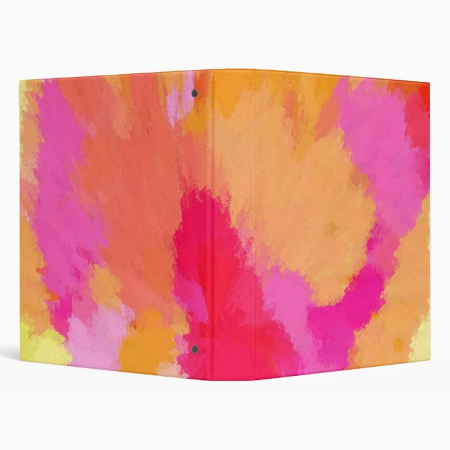 Pink, Orange and Yellow Watercolors Binder (Background)