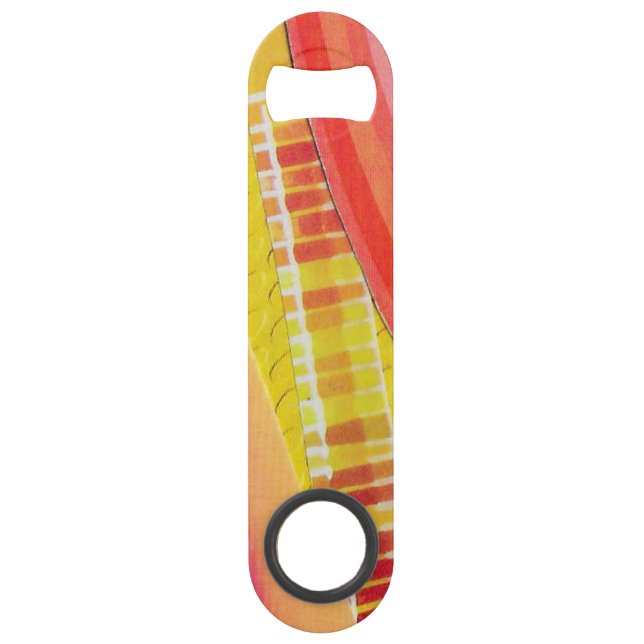 pink orange and yellow waves bar key (Front)